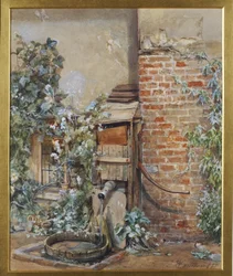 Studie einer alten Wasserpumpe, 1877